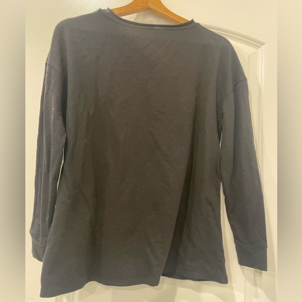 Rock & Republic Studded Black Crew Neck Sweater - Picture 2 of 4